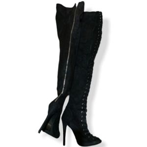 Black over the knee boots